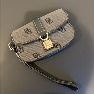 Dooney & Bourke Black and Gray Wristlet